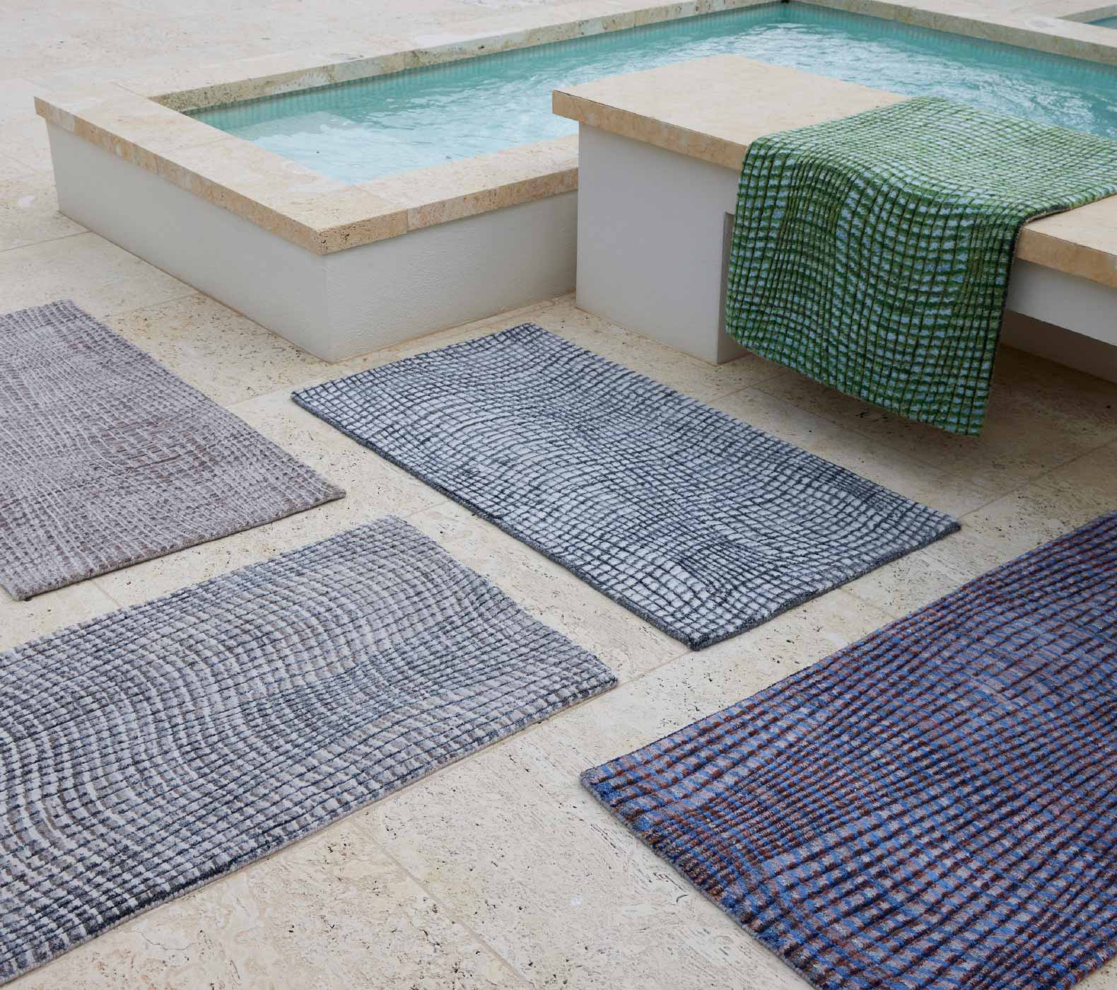 Outdoor rugs PET rugs by the pool